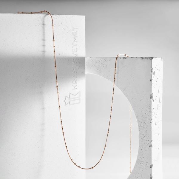 Цепь из красного золота 585, плетение «Снейк»